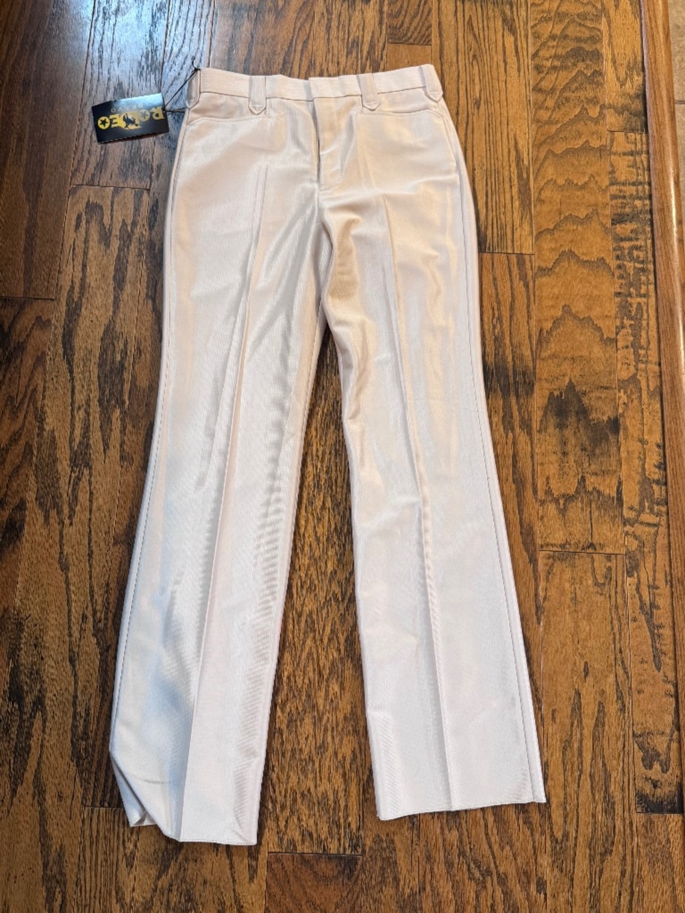 Western Rodeo King Silverado dress pants Slacks Cream SZ 34 Unhemmed